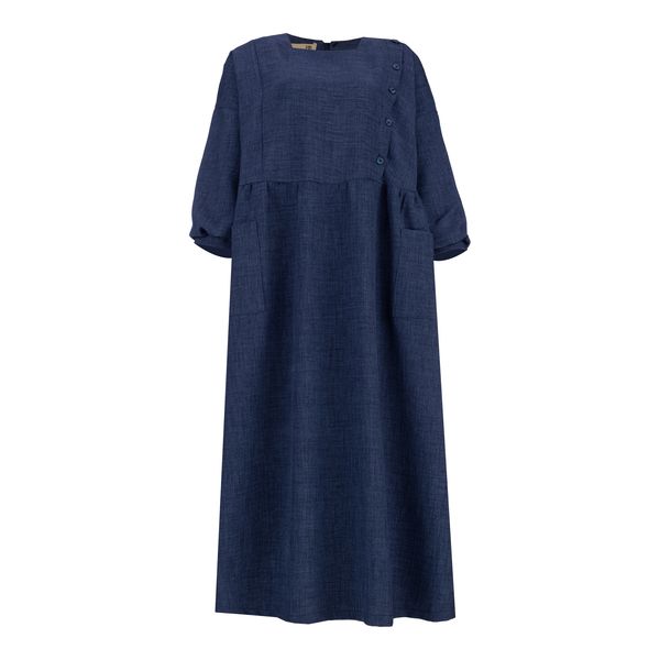 مانتو زنانه السانا مدل رایمن کد 223504 رنگ آبی تیره