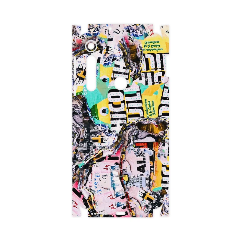 برچسب پوششی ماهوت مدل Collage of Teared Paper-FullSkin مناسب برای گوشی موبایل موتورولا One Macro