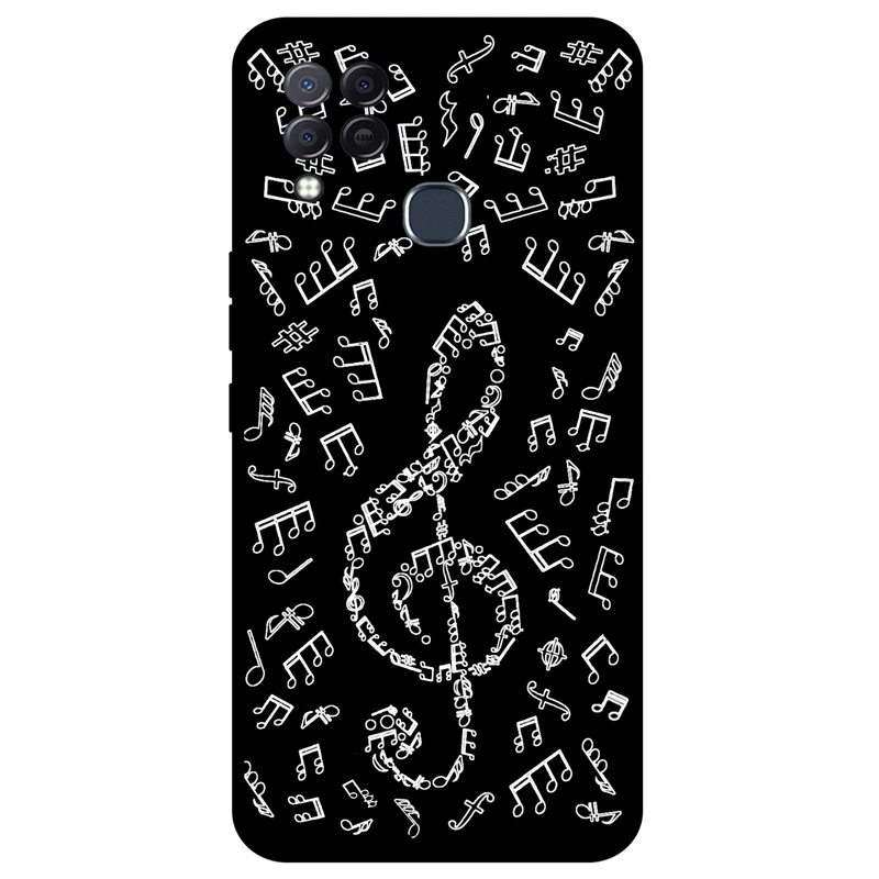 کاور مگافون طرح نوت موسیقی مدل 1370 مناسب برای گوشی موبایل اینفینیکس Note 10 Pro / Note 10 Pro NFC