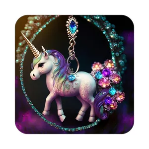 زیر لیوانی کاکتی طرح اسب تک شاخ و یونیکورن مدل mp31054