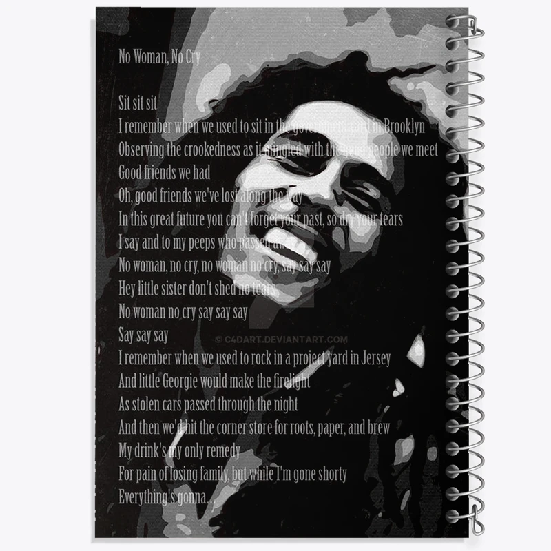 دفتر نقاشی 50 برگ خندالو طرح باب مارلی (Bob Marley) کد F1990