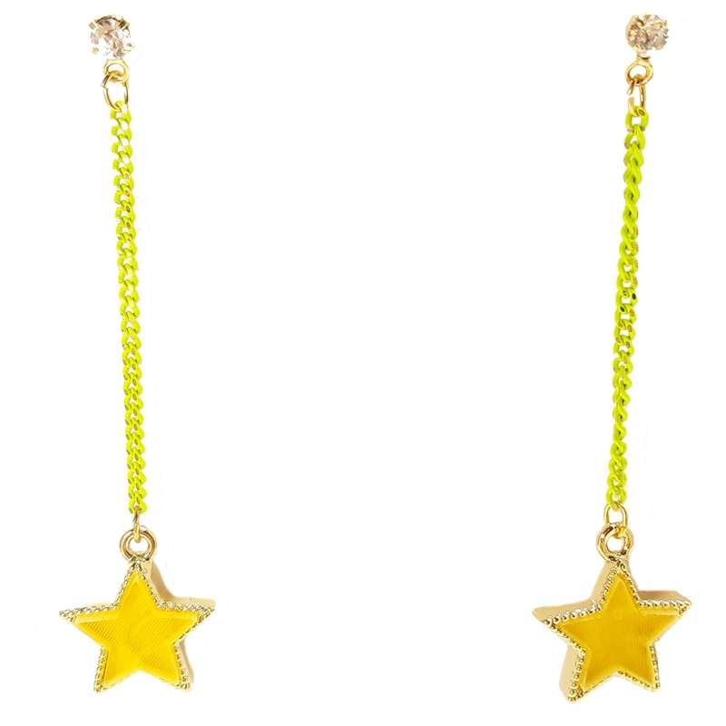 گوشواره دخترانه مدل آویز طرح ستاره کد E.SA.31