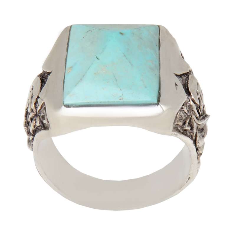 انگشتر نقره مردانه مدل یمن رکاب