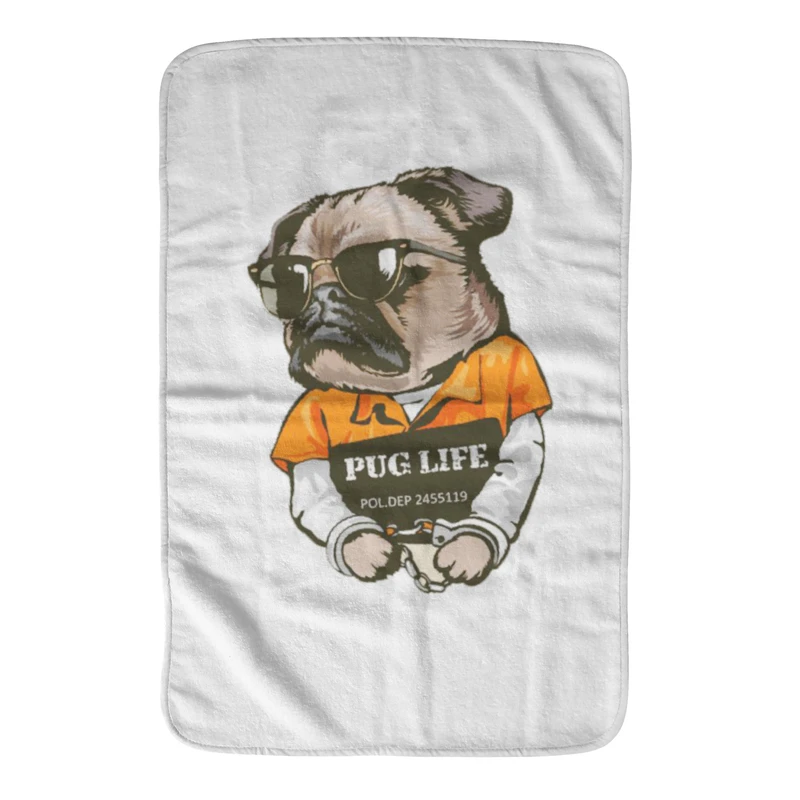 حوله دستی آی تمر مدل سگ پاگ کد 94 سایز 37x53 سانتی متر