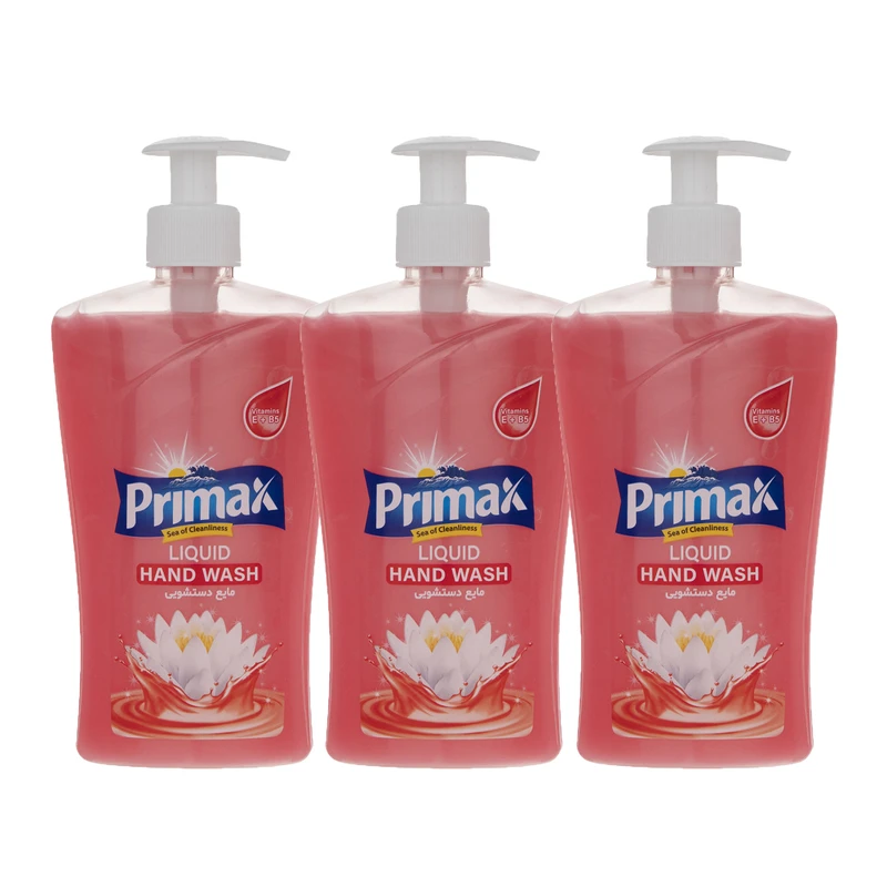 مایع دستشویی پریمکس مدل Pink حجم 450 میلی لیتر بسته 3 عددی