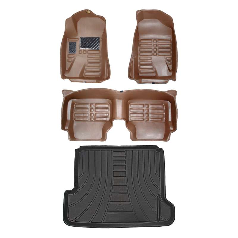 کفپوش پنج بعدی خودرو پانیذ مدل EVA مناسب برای پژو پارس به همراه کفپوش صندوق