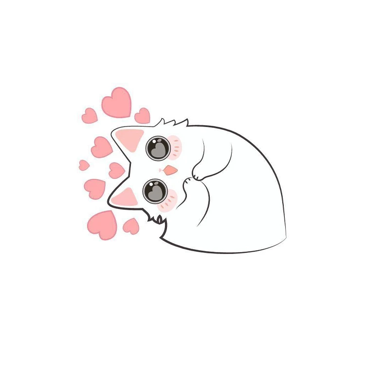 استیکر پارچه و لباس پاد آفرین مدل گربه کیوت کد 700