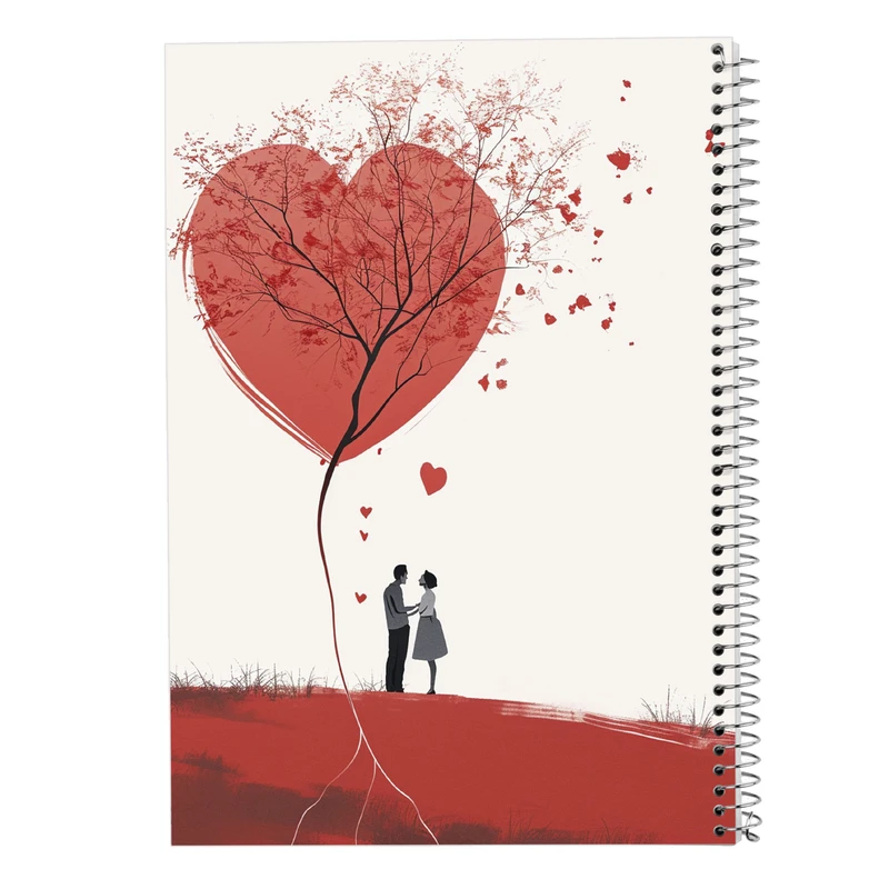 دفتر شطرنجی 50 برگ مدوپد مدل عاشقانه love کد DF14185