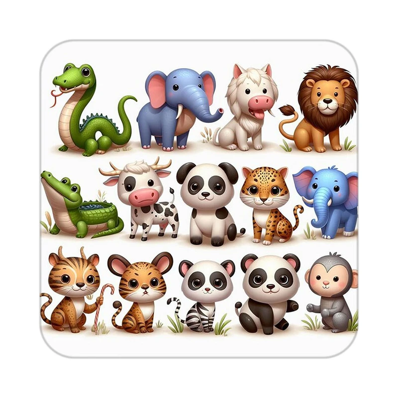 زیر لیوانی کاکتی طرح حیوانات کارتونی مدل mp27631