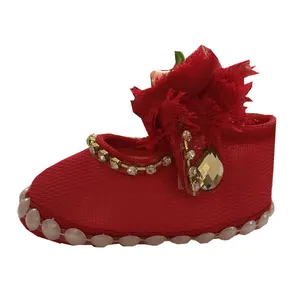 پاپوش نوزادی دخترانه مدل گل کد 181