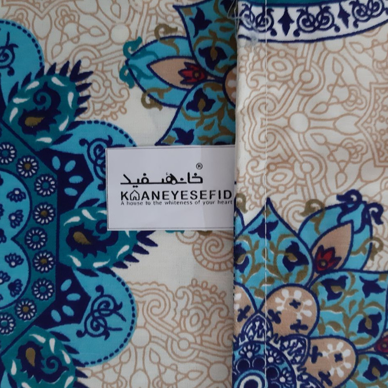 ملحفه تشک مهمان خانه سفید مدل خورشید سایز 195x100 سانتی متر
