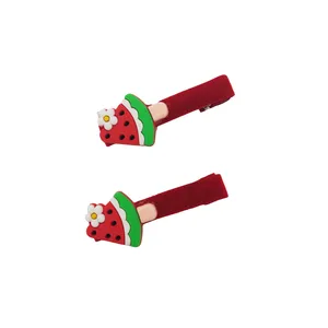 گیره مو دخترانه مدل هندوانه یلدایی کد 078 بسته دو عددی