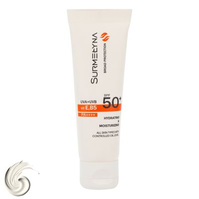 کرم ضد آفتاب بیرنگ سورملینا، SPF 50، مدل 00 UVA UVB، مناسب انواع پوست با حجم 50 میلیلیتر، ضد حساسیت، فاقد پارابن و سیلیکون، محافظتکننده در برابر اشعههای UVA و UVB، بدون تست حیوانی، PA++++، ضد پیری، ضد جوش، با ماندگاری 2 ساعته