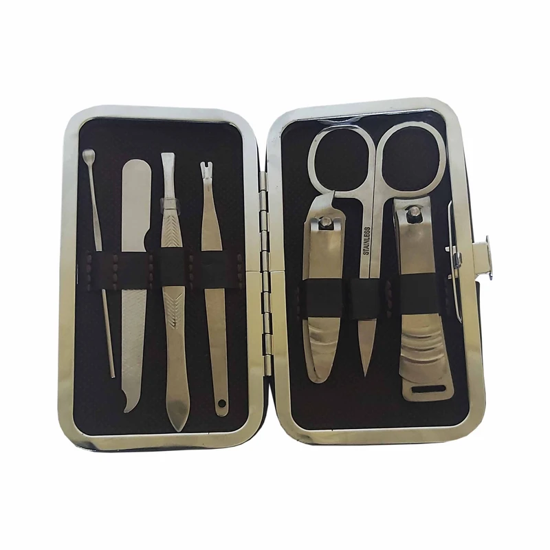 ست مانیکور مدل Y94785 طرح شطرنجی مجموعه 7 عددی