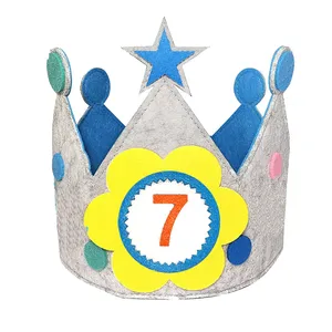 ابزار مهمانی مدل تاج تولد 7 سالگی طرح ستاره