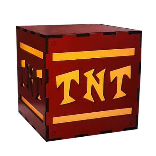 جعبه دکوری مدل چراغ دار طرح TNT