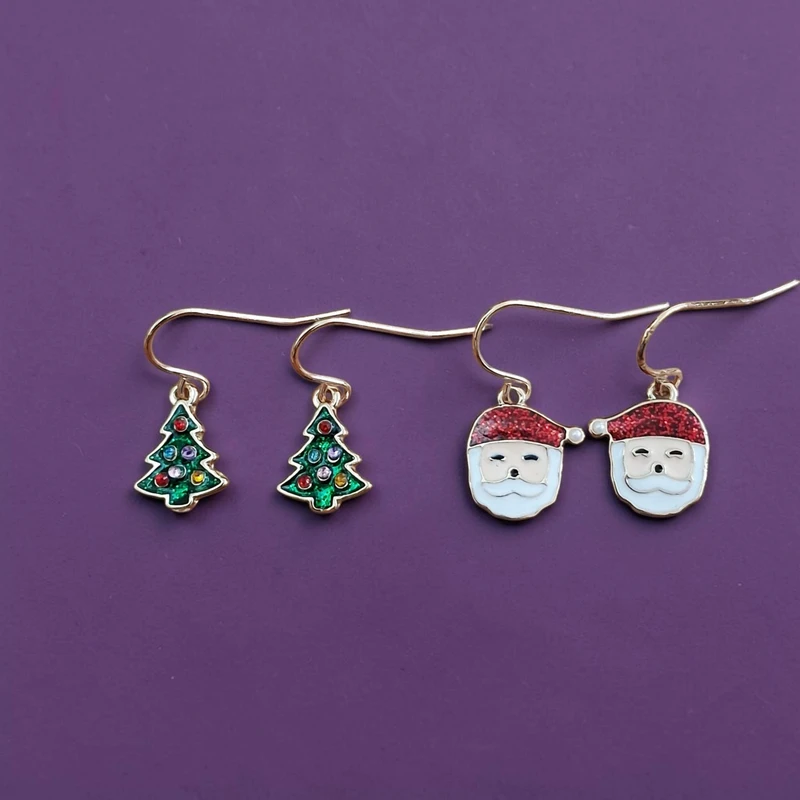 گوشواره دخترانه آی ام مدل E3399 مجموعه 2 عددی