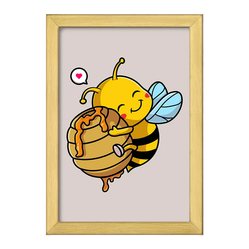 تابلو خندالو طرح حیوانات بامزه زنبور کد 29695