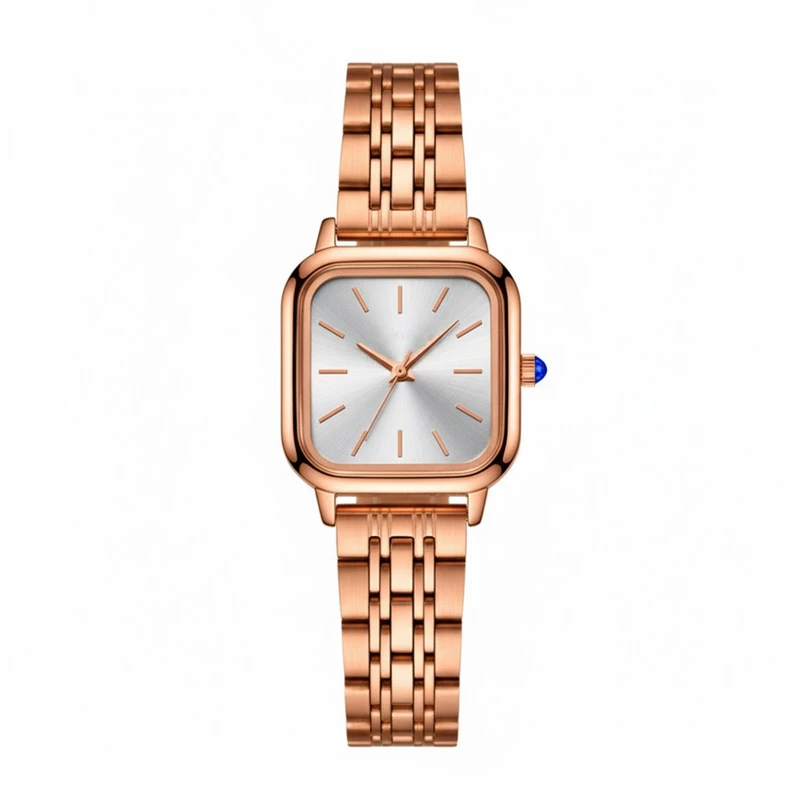 ساعت مچی عقربه‌ای کوارتز زنانه مدل مربع کد 123A