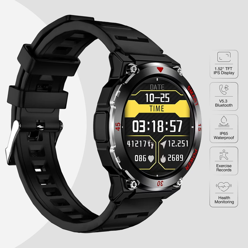 عکس شماره 4 : ساعت هوشمند 48 میلیمتری مدل v9ooipro با سیلیکـونی