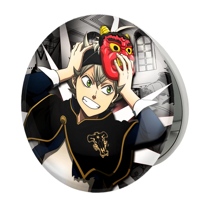آینه جیبی خندالو طرح آستا انیمه بلک کلاور Black Clover مدل تاشو کد 11718 