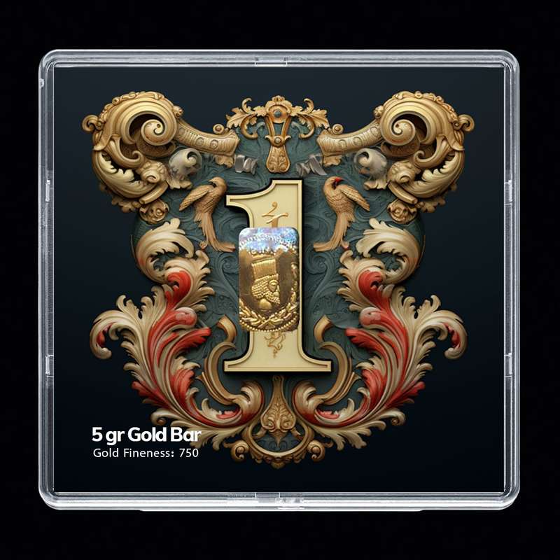 شمش طلا 18 عیار مدوپد مدل عدد 1 کد SG-10208