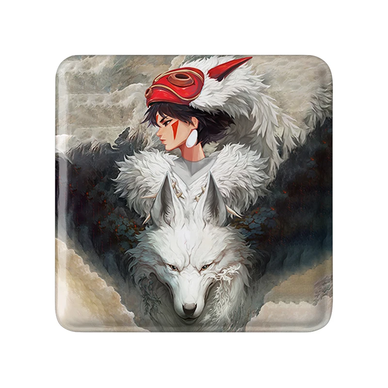 مگنت خندالو طرح سان انیمه پرنسس مونونوکه مدل مربعی کد 34092