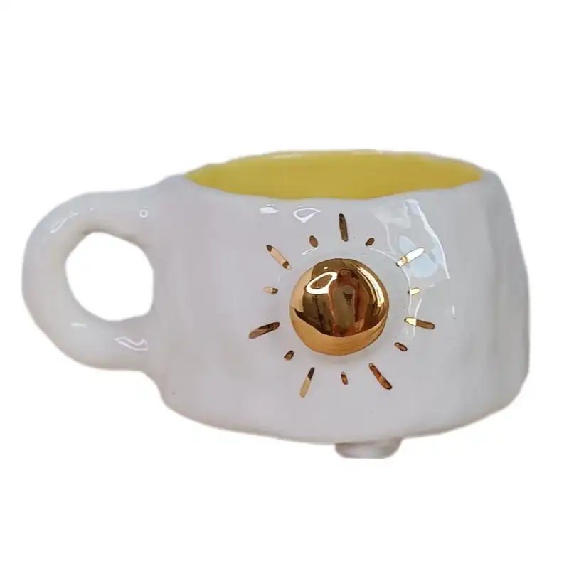 ماگ سرامیکی مدل دفرمه طرح خورشید و صبح