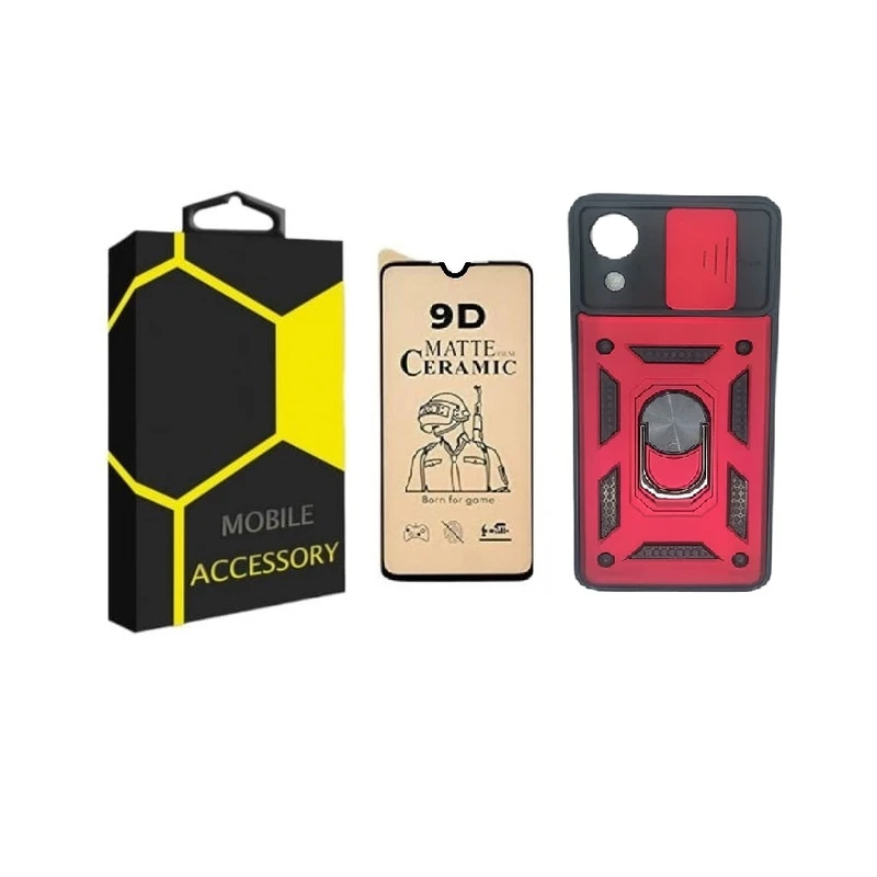 کاور مدل BADRIANO مناسب برای گوشی موبایل سامسونگ Galaxy A03 Core به همراه محافظ صفحه نمایش