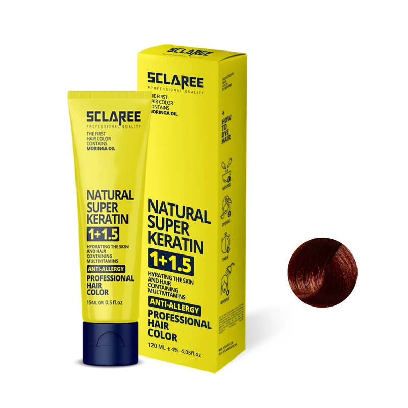 رنگ مو اسکلاره شماره 6.57 حجم 120 میلی لیتر رنگ بلوند دارچینی تیره 