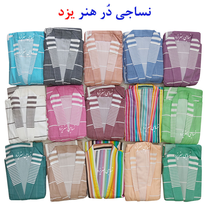 حوله پالتویی نساجی هنر یزد مدل خطی رهام سایز 135
