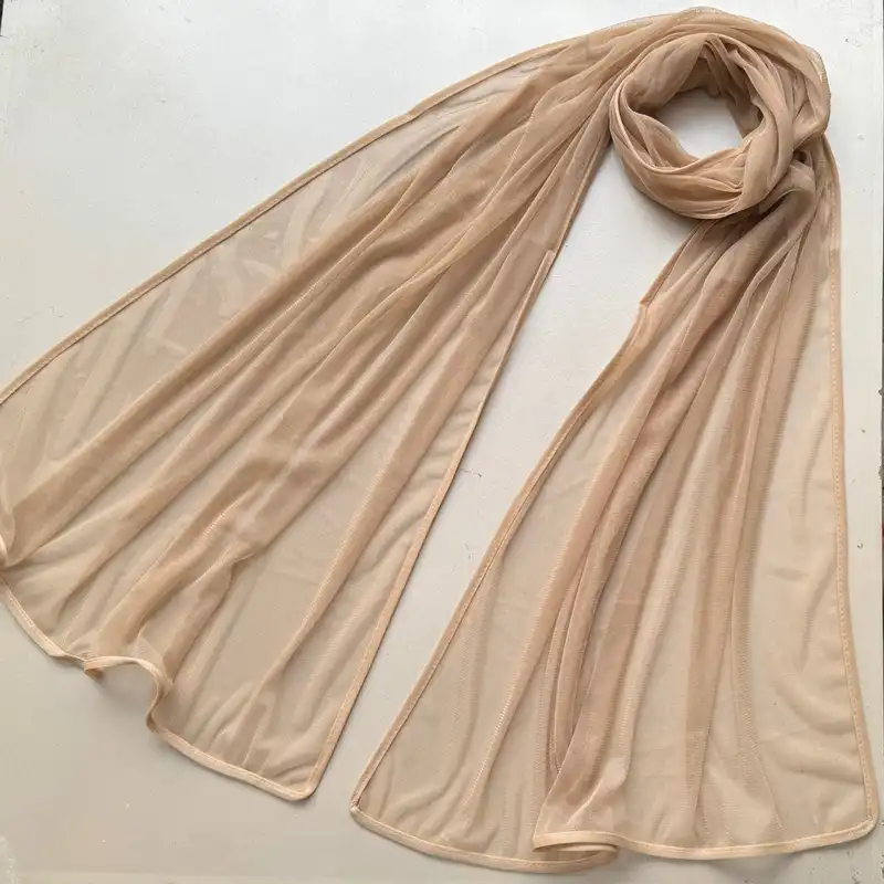 شال زنانه مدل ساده توری فانتزی مهمانی دور نوار دوزی شده تابستانی کد 3