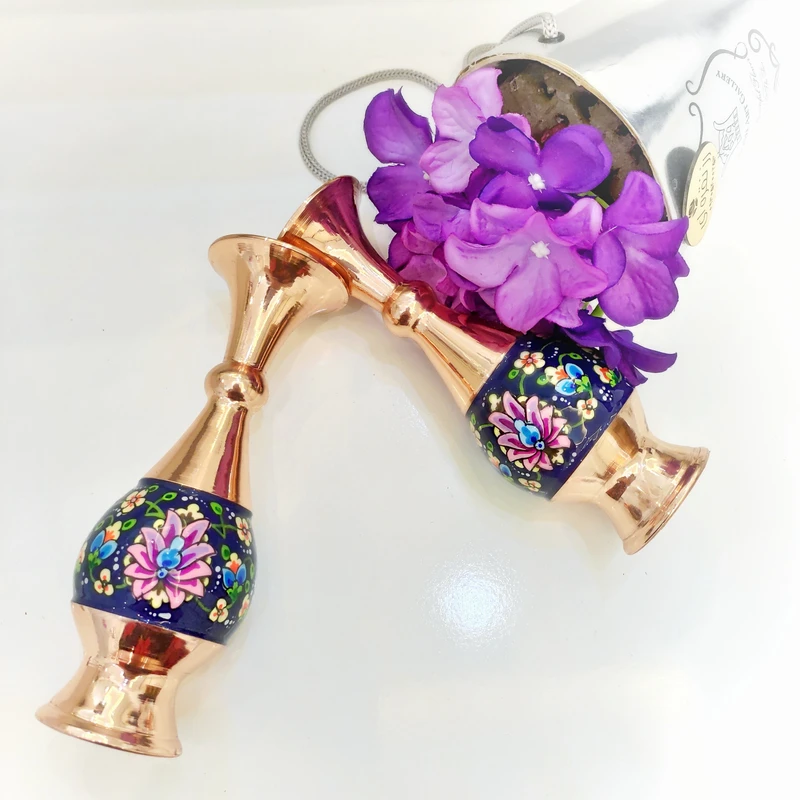 عکس شماره 5 : گلدان مسی مدل پرداز کد 1604 بسته دو عددی