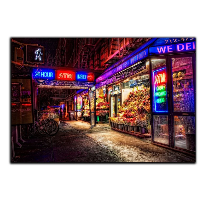 تابلو شاسی بکلیت طرح منظره شهر و گلفروشی مدل SH-316