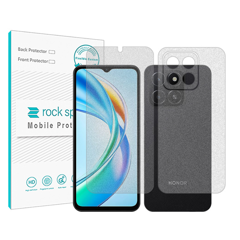 محافظ صفحه نمایش مات راک اسپیس مدل Resistant‌ مناسب برای گوشی موبایل آنرX5b Plus به همراه محافظ پشت گوشی