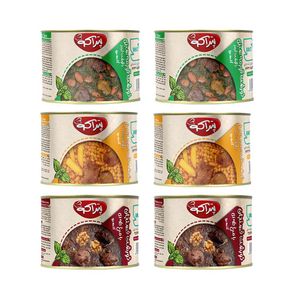 کنسرو قورمه سبز و قیمه و فسنجان پتراکو -500 گرم مجموعه 6 عددی