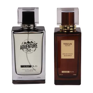 ادو پرفیوم مردانه رودیر پلاس مدل Toscun با رایحه تلخ حجم 100 میلی لیتر به همراه ادو پرفیوم مردانه رودیر پلاس مدل Adventure با رایحه خنک حجم 100 میلی لیتر
