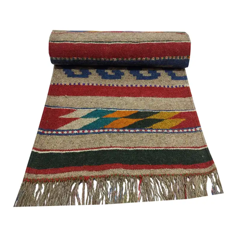 گلیم دستبافت یک متری طرح زندگی