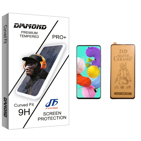 محافظ صفحه نمایش سرامیکی جی اف مدل Diamond glass مناسب برای گوشی موبایل سامسونگ Galaxy A51