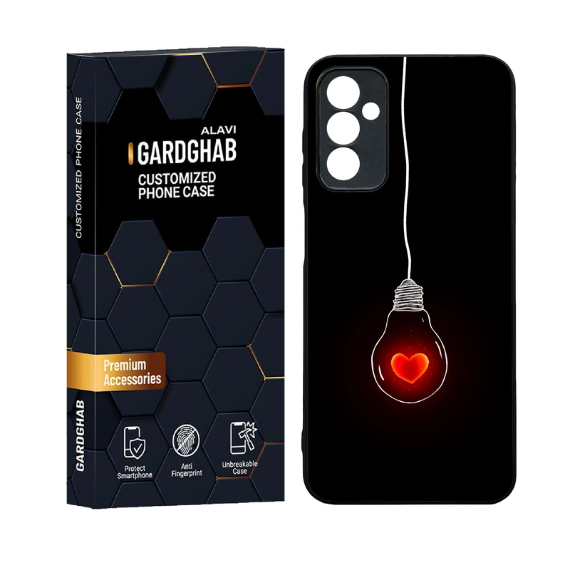 کاور گارد قاب علوی دورژله ای پشت گلس مدل عاشقانه مناسب برای گوشی موبایل سامسونگ Galaxy F13