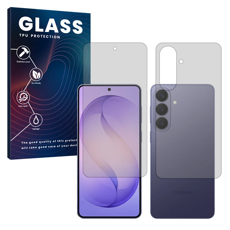 محافظ صفحه نمایش شفاف گلس مدل هیدروژلی مناسب برای گوشی موبایل سامسونگ Galaxy S26 Plus به همراه محافظ پشت صفحه