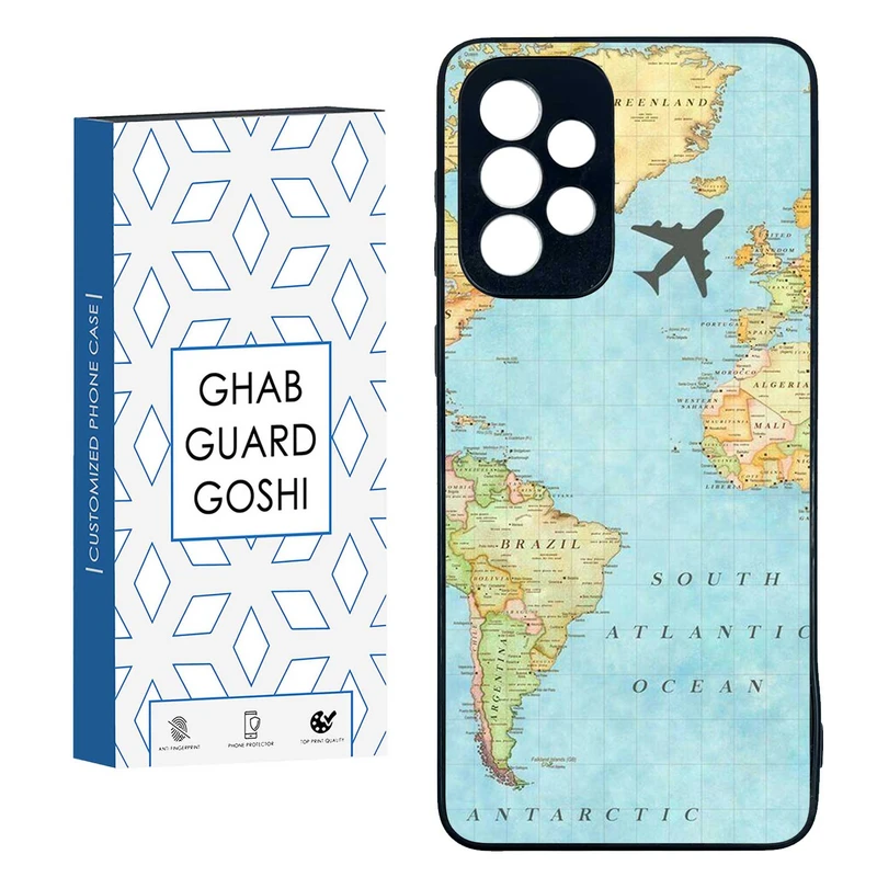 کاور قاب گارد گوشی طرح نقشه جهان کد TPU-057 مناسب برای گوشی موبایل سامسونگ  GALAXY A33  