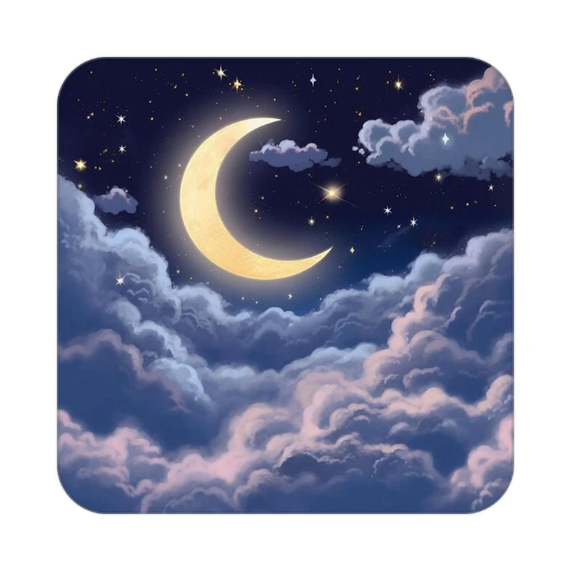 زیر لیوانی کاکتی طرح ماه و ستاره مدل mp53178