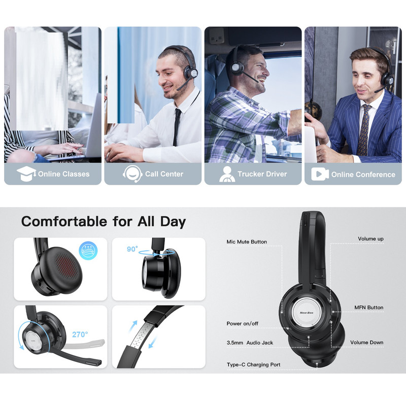 هدست تلفن بی‌سیم مدل BH58