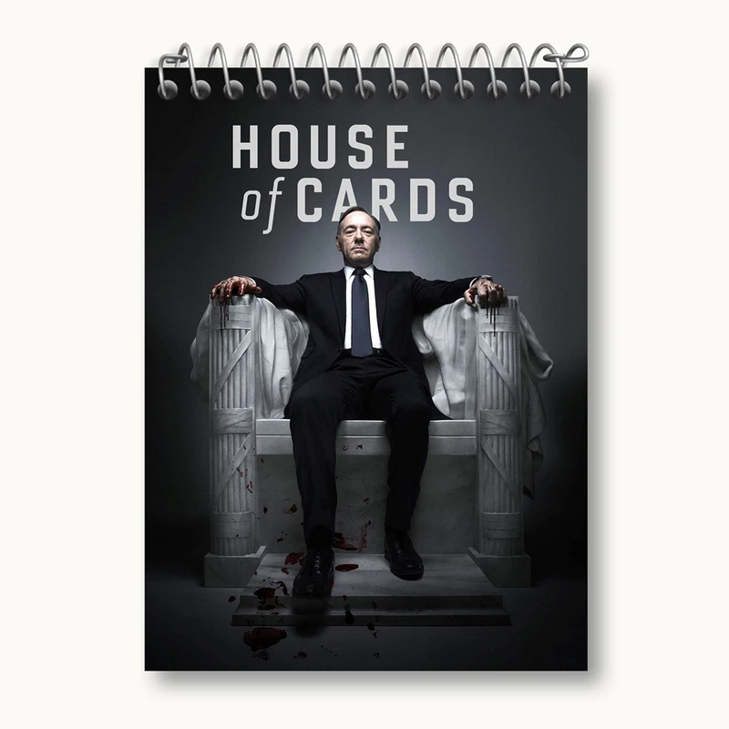دفتر یادداشت 50 برگ خندالو مدل سریال House Of Cards کد 28146