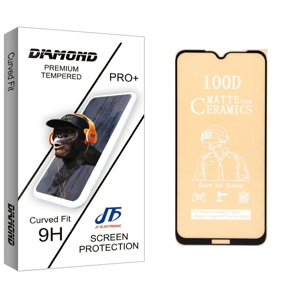 محاظ صفحه نمایش مات جی اف مدل Diamond glass مناسب برای گوشی موبایل شیائومی Redmi Note 8