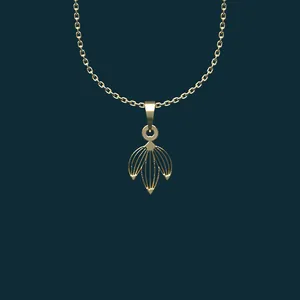 گردنبند طلا 18 عیار زنانه مدوپد مدل گل کد AA2-1-1266