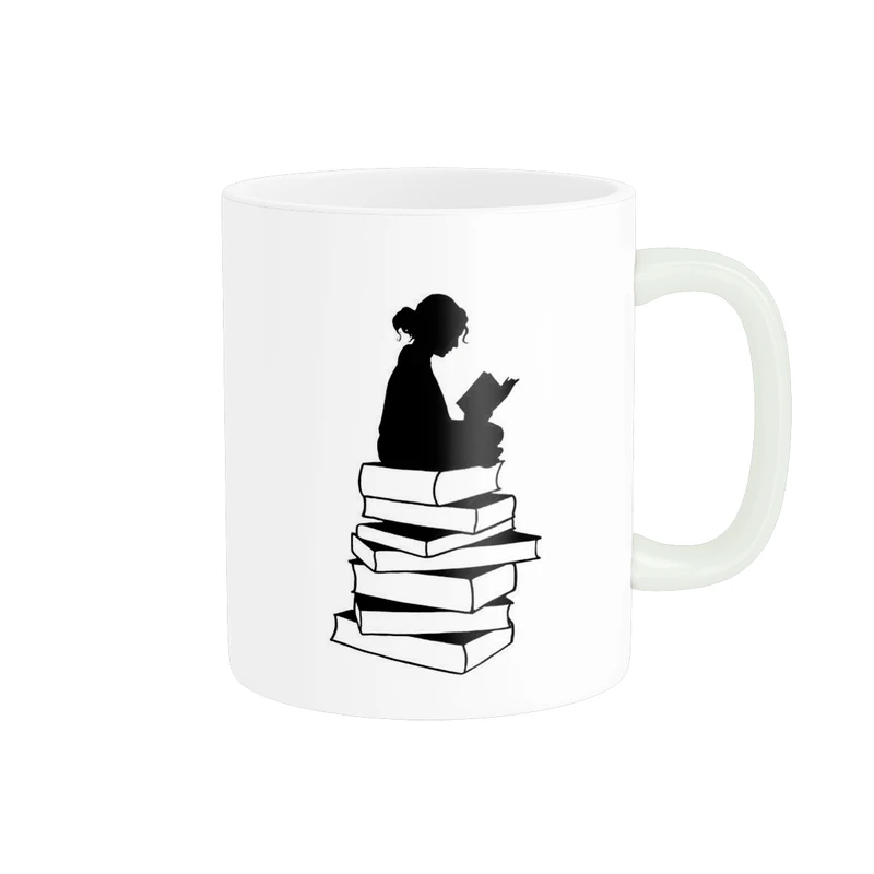 ماگ طرح دختر و کتاب کد 794