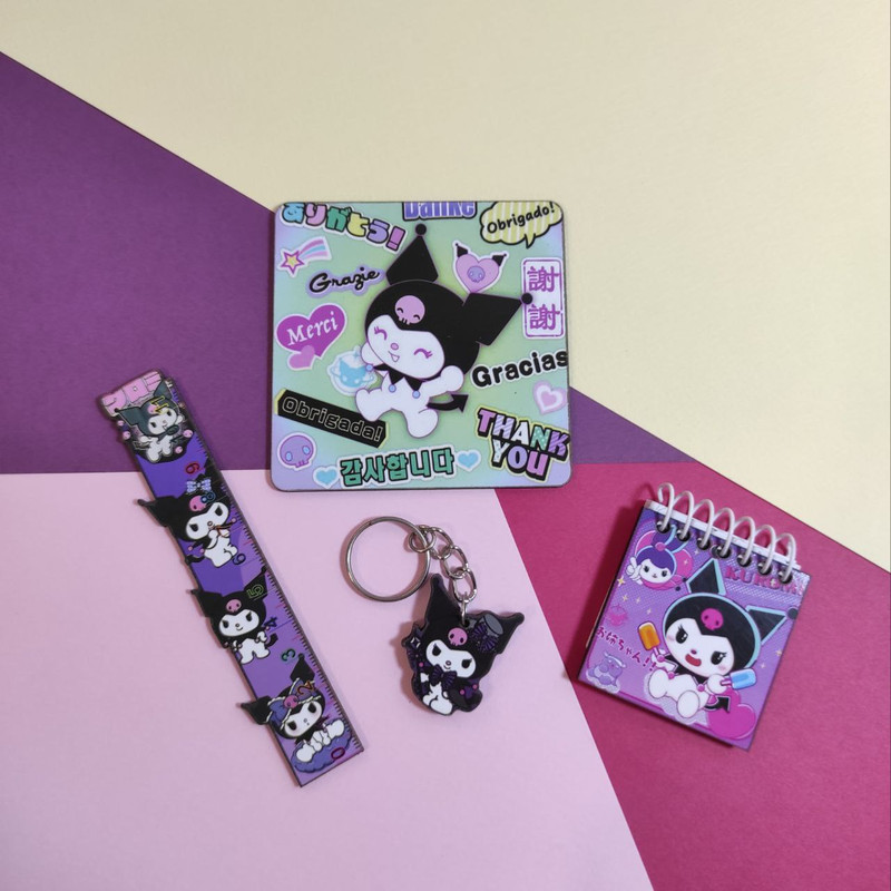 بسته لوازم تحریر مدل کرومی بسته 4 عددی