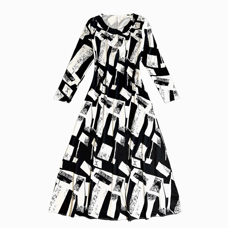 پیراهن یقه گرد زنانه شین مدل جیبدار ستاره